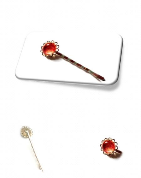 Marque-page ou barrettes en soie <br>  (Réf 801)