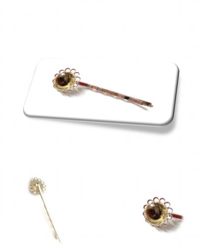 Marque-page ou barrettes en soie <br>  (Réf 804)