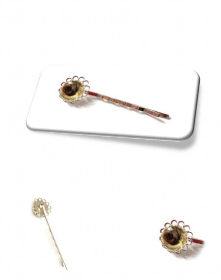 Marque-page ou barrettes en soie <br>  (Réf 804)