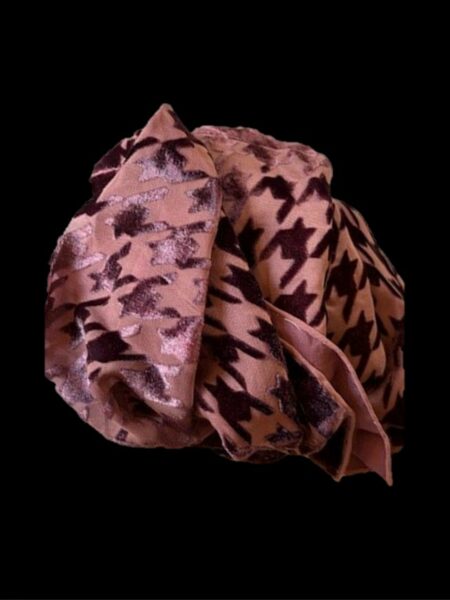 Echarpe velours dévoré en soie<br>  (Réf 6007)