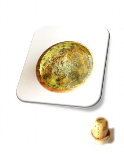 Bouchon à vin en soie, et cabochon.<br> (Réf 4001)