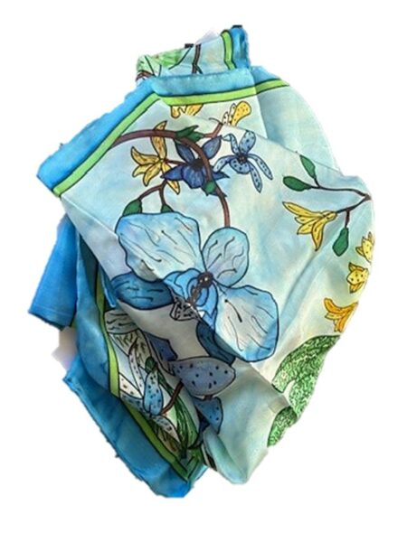 l'orchidée du printemps écharpe pré-serti 180x43 cm